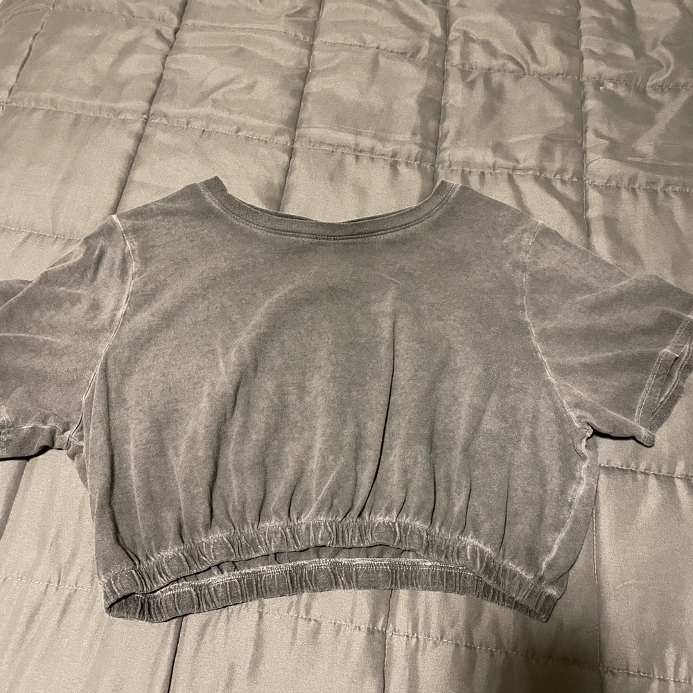 Grey crop top